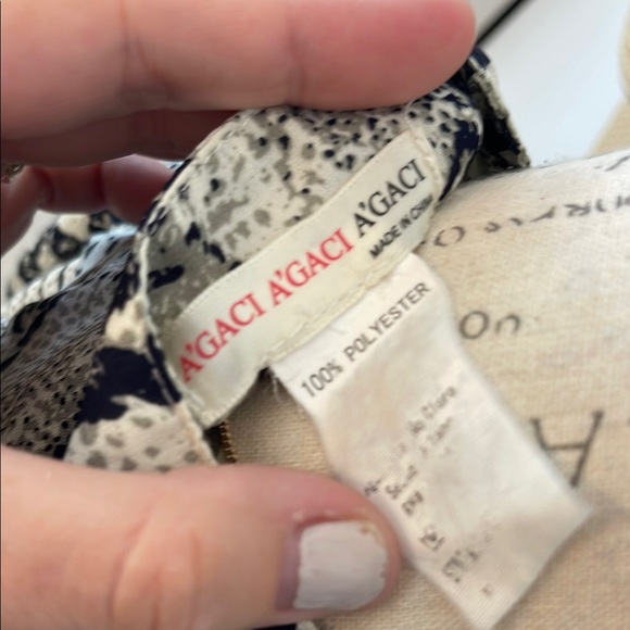 A’GACI | Multicolored Tie Front Ruffled Mini Dress Size Medium - Picture 8 of 8